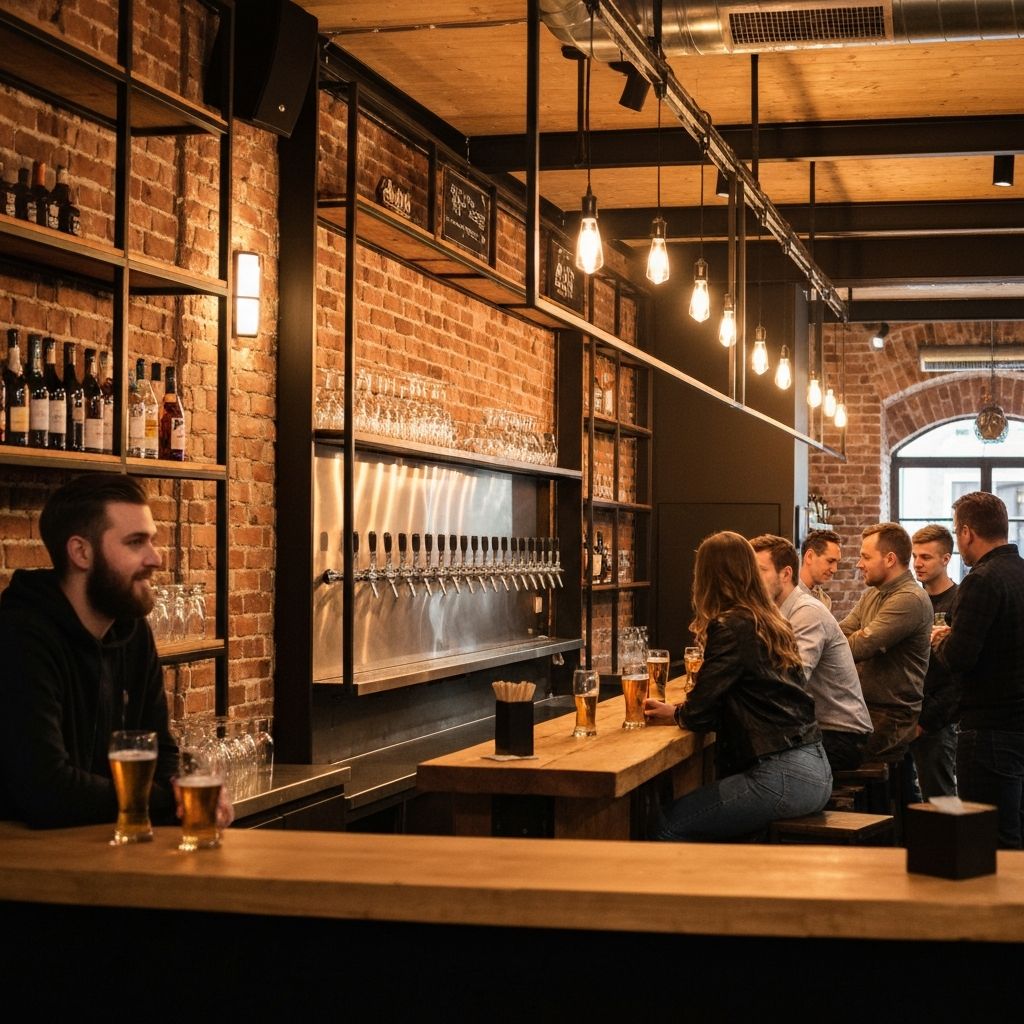 Moderner Craft-Beer-Taproom in Wien